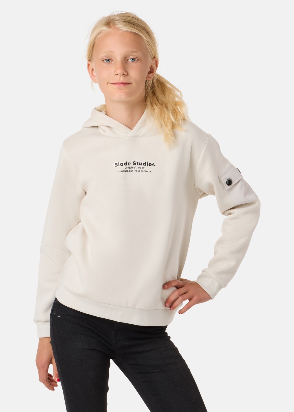 Slade Original Hood Jr, Lt Khaki, 150, Sweatshirts | Junior - Kläder - Tröjor - Sweatshirts | Padelspecialisterna