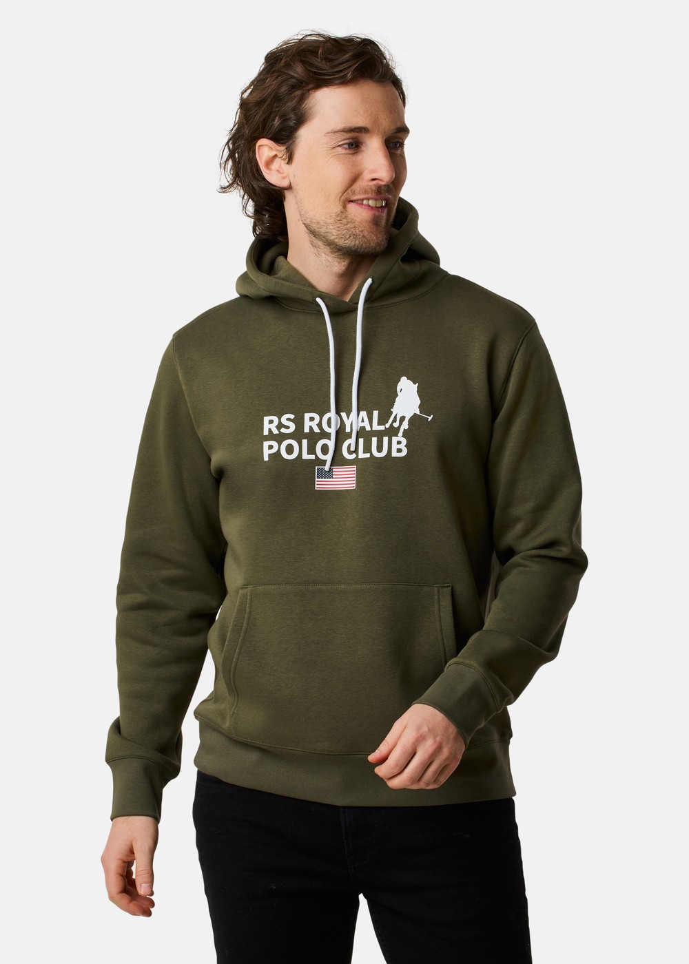 Rs Polo Hood, Olive Green, S, Hoodies | Herr - Kläder - Tröjor - Hoodies | Padelspecialisterna