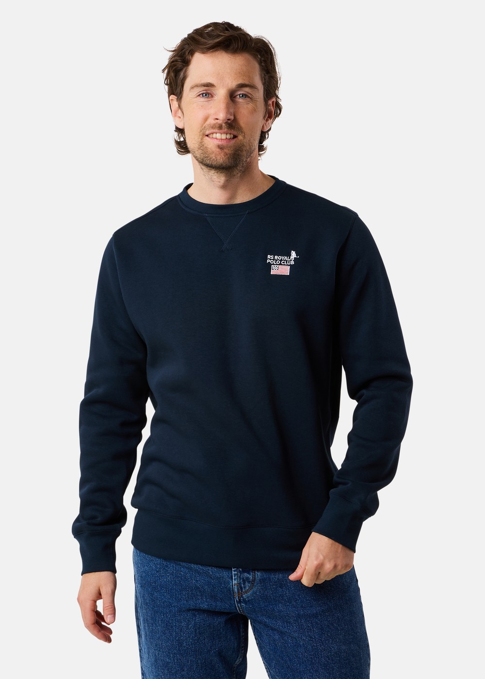 Rs Polo Crew, Dk. Navy, M, Sweatshirts | Herr - Kläder - Tröjor - Sweatshirts | Padelspecialisterna