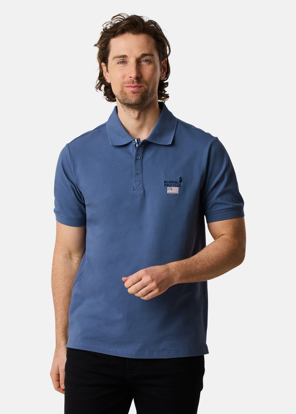 Rs Polo Pike, Denim Blue, 3xl, Piketröjor | Herr - Kläder - Piketröjor | Padelspecialisterna
