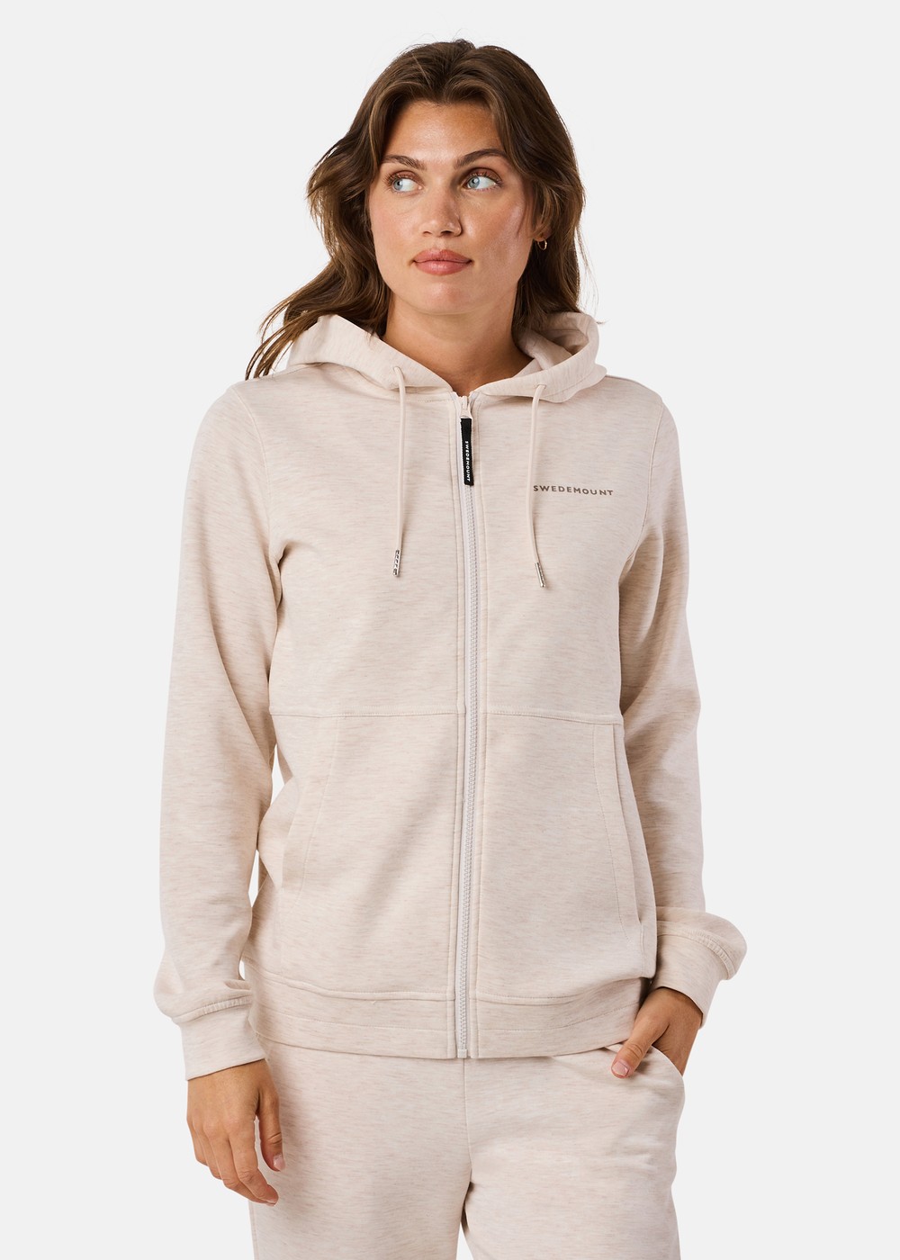 Move Soft Full Zip Hood W, Oatmeal Melange, 36, Hoodies | Dam - Kläder - Tröjor - Hoodies | Padelspecialisterna