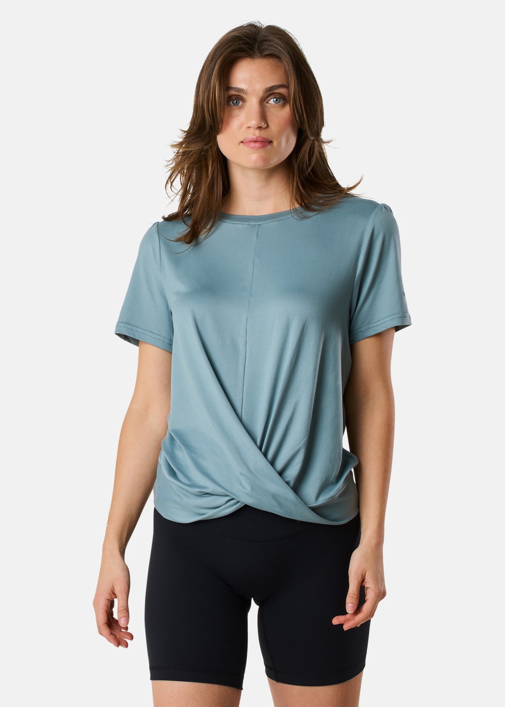 Core Wrap Soft Tee W, Lt. Sage Green, 38, T-Shirts | Sport & aktivitet - Friluftsliv - Vandringskläder - T-shirts | Padelspecialisterna