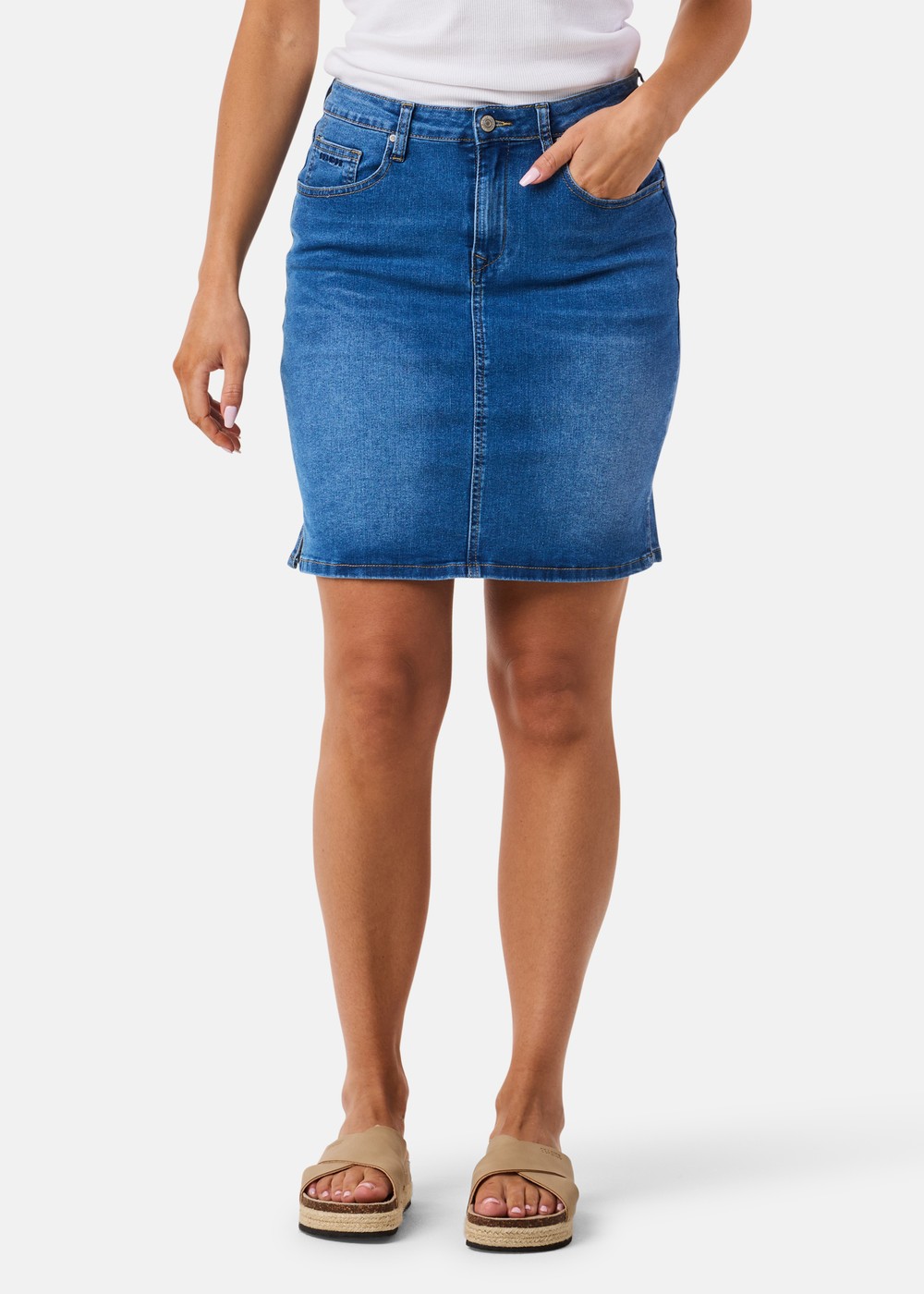 Oregon Denim Skirt W, Dk. Denim, 46, Kjolar | Dam - Kläder - Kjolar | Padelspecialisterna