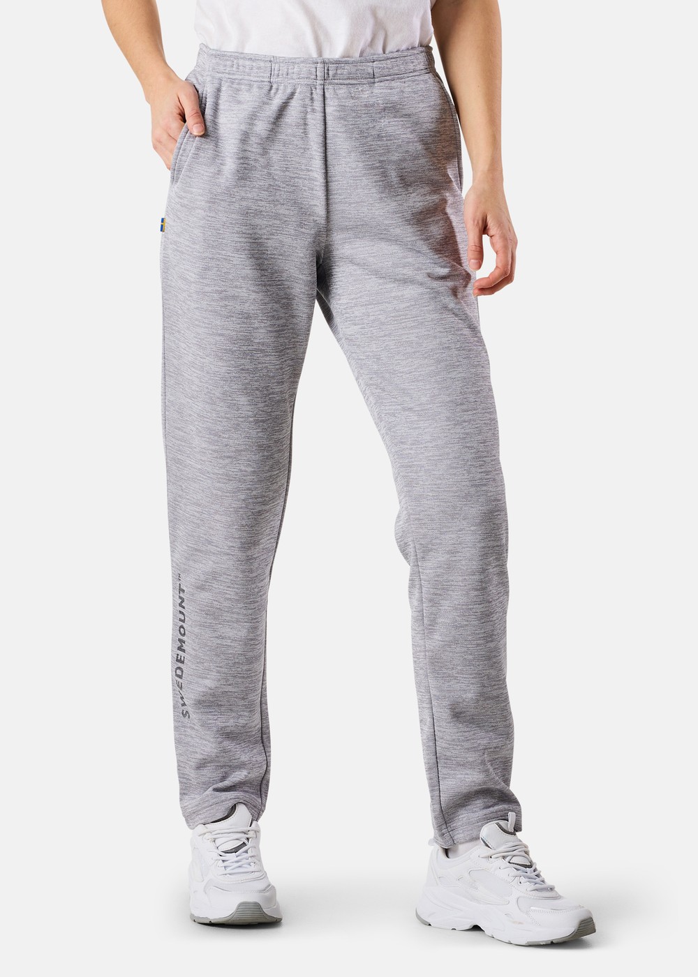 Training Logo Pants W Ii, Lt. Grey. Melange/Seaweed Gree, 44, Sweatpants | Dam - Kläder - Byxor - Sweatpants | Padelspecialisterna