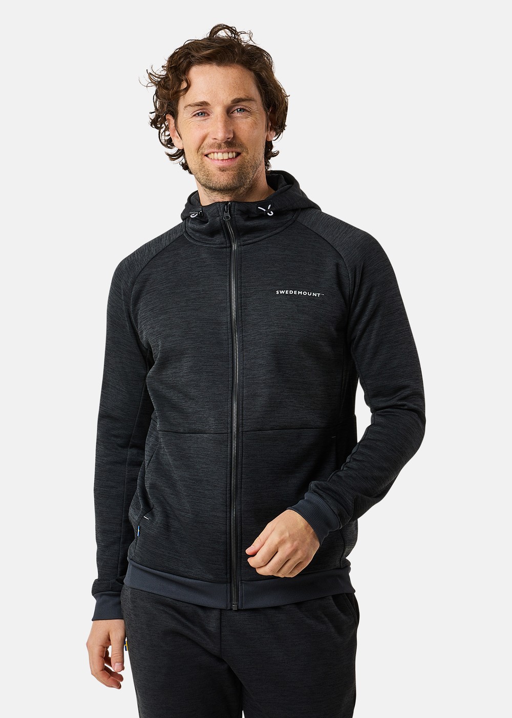 Training Logo Zip Hood Ii, Charcoal Melange/Charcoal Mela, 2xl, Hoodies | Herr - Kläder - Tröjor - Hoodies | Padelspecialisterna