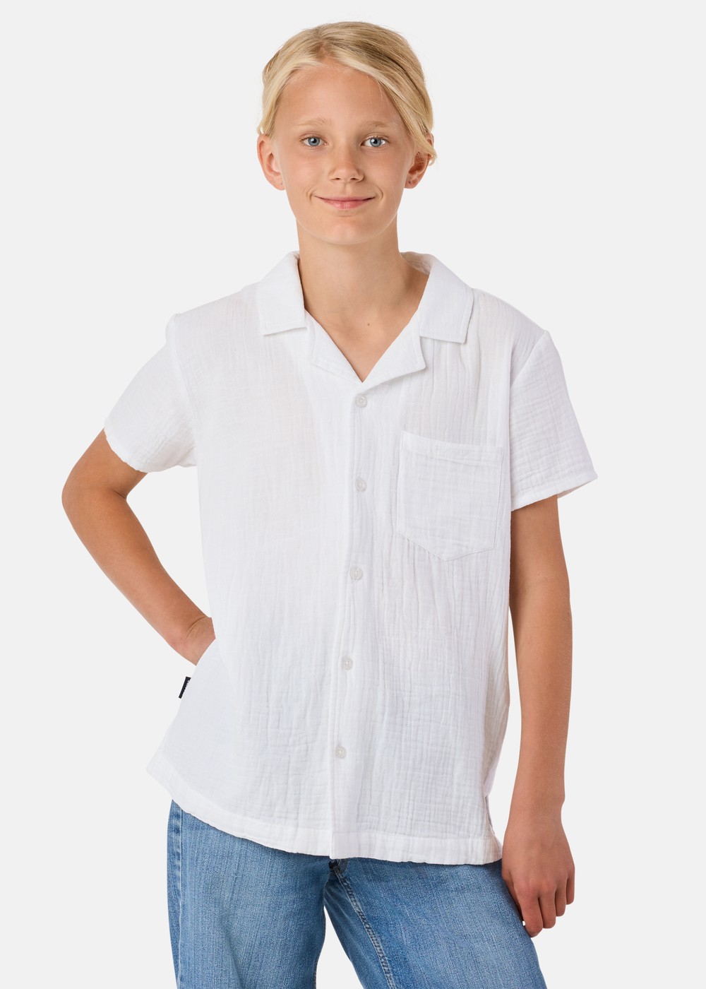 Max Shirt Jr, White, 140, Kortärmade Skjortor | Mode - Skjortor - Kortärmade skjortor | Padelspecialisterna