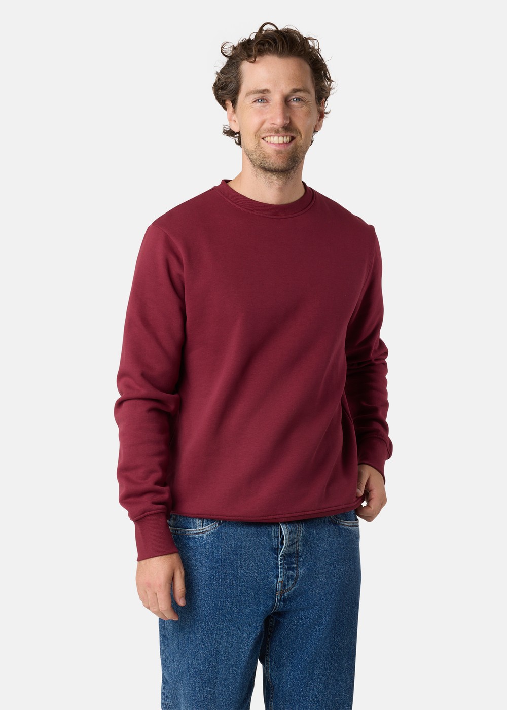 College Sweater, Burgundy, 3xl, Sweatshirts | Herr - Kläder - Tröjor - Sweatshirts | Padelspecialisterna
