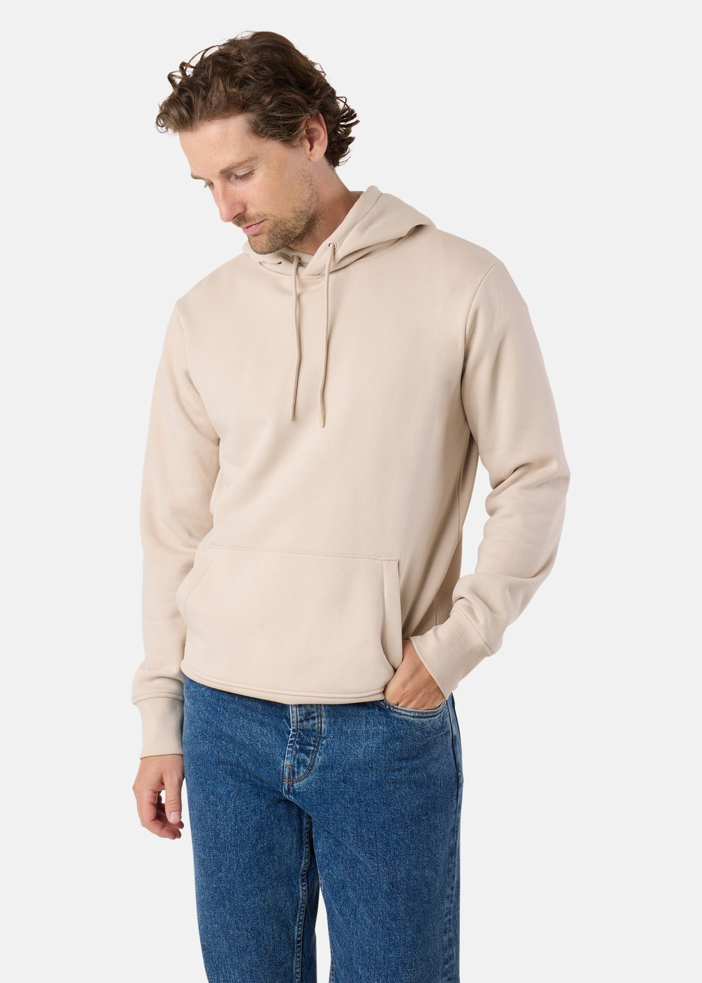 College Hood, Beige, M, Hoodies | Herr - Kläder - Tröjor - Hoodies | Padelspecialisterna