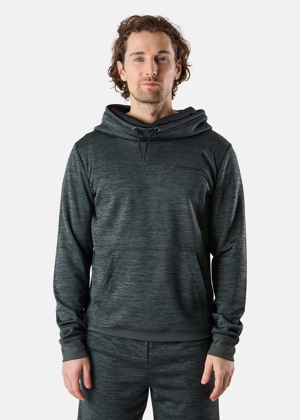 Training Logo Hood Ii, Dusty Green Melange/Charcoal M, Xl, Hoodies | Herr - Kläder - Tröjor - Hoodies | Padelspecialisterna