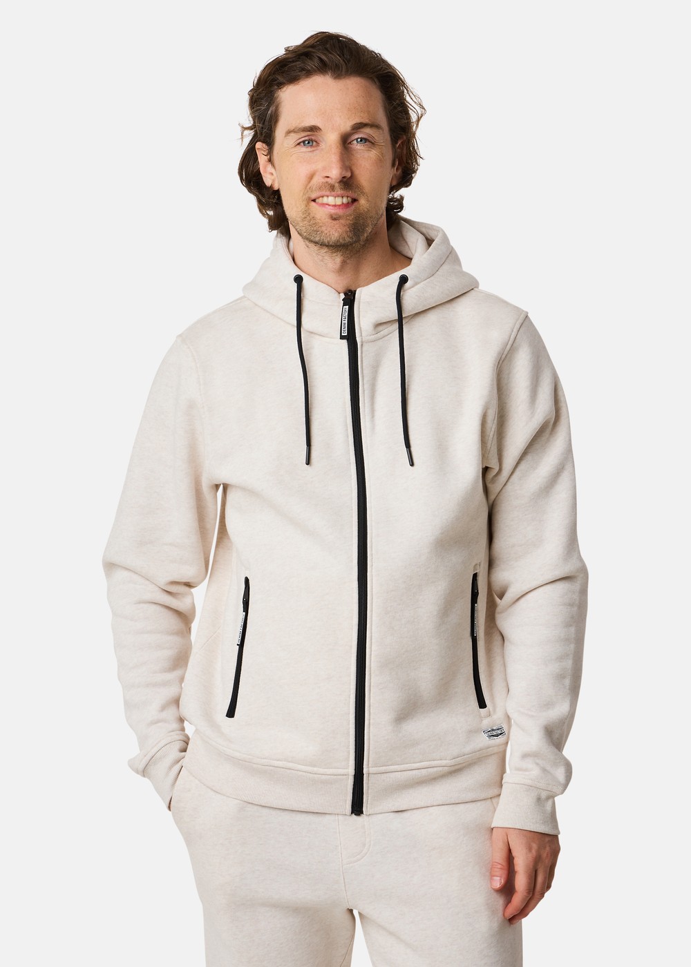 Atlanta Zip Hood, Oatmeal Melange, Xl, Hoodies | Herr - Kläder - Tröjor - Hoodies | Padelspecialisterna