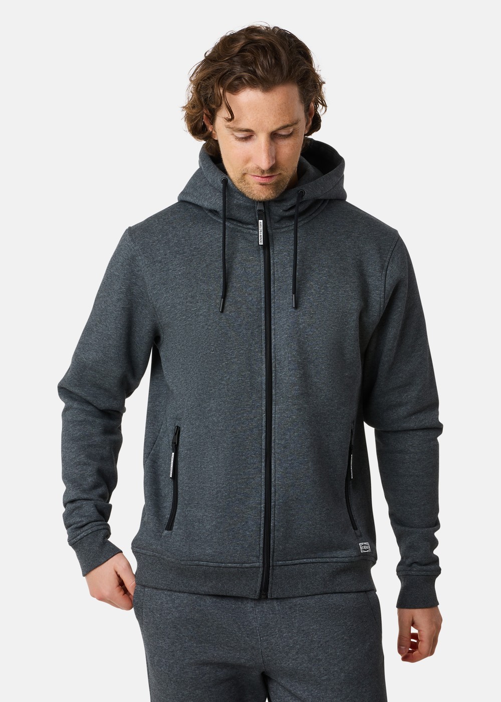 Atlanta Zip Hood, Dk. Grey Melange, Xs, Hoodies | Herr - Kläder - Tröjor - Hoodies | Padelspecialisterna