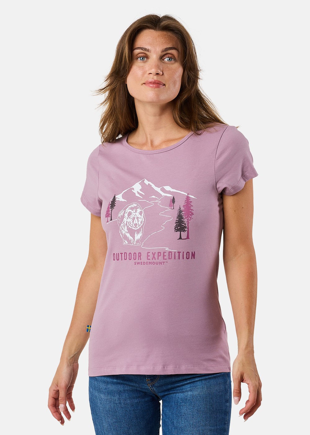 Forest Tee W, Pale Mauve Bear, 44, T-Shirts | Dam - Aktivitet - Outdoorkläder - T-shirts | Padelspecialisterna