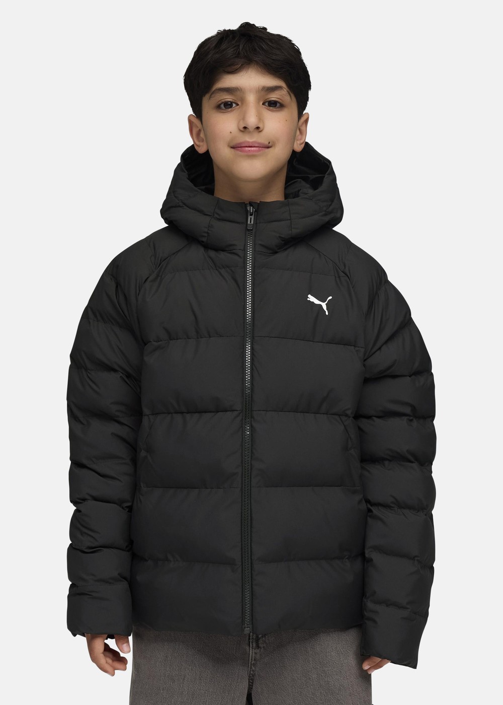 Synthetic Hooded Puffer Jacket, Puma Black, 140, Höstjackor | Junior - Kläder - Jackor - Höstjackor | Padelspecialisterna
