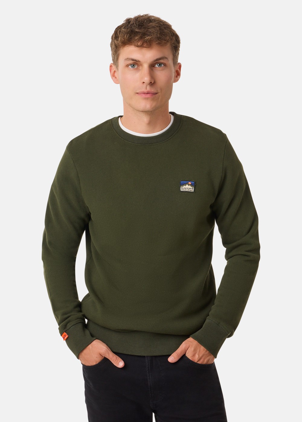 GREAT OUTDOORS EMB RLXD SWEAT, Surplus Goods Olive Green, 3XL, Sweatshirts | Herr - Kläder - Tröjor - Sweatshirts | Padelspecialisterna