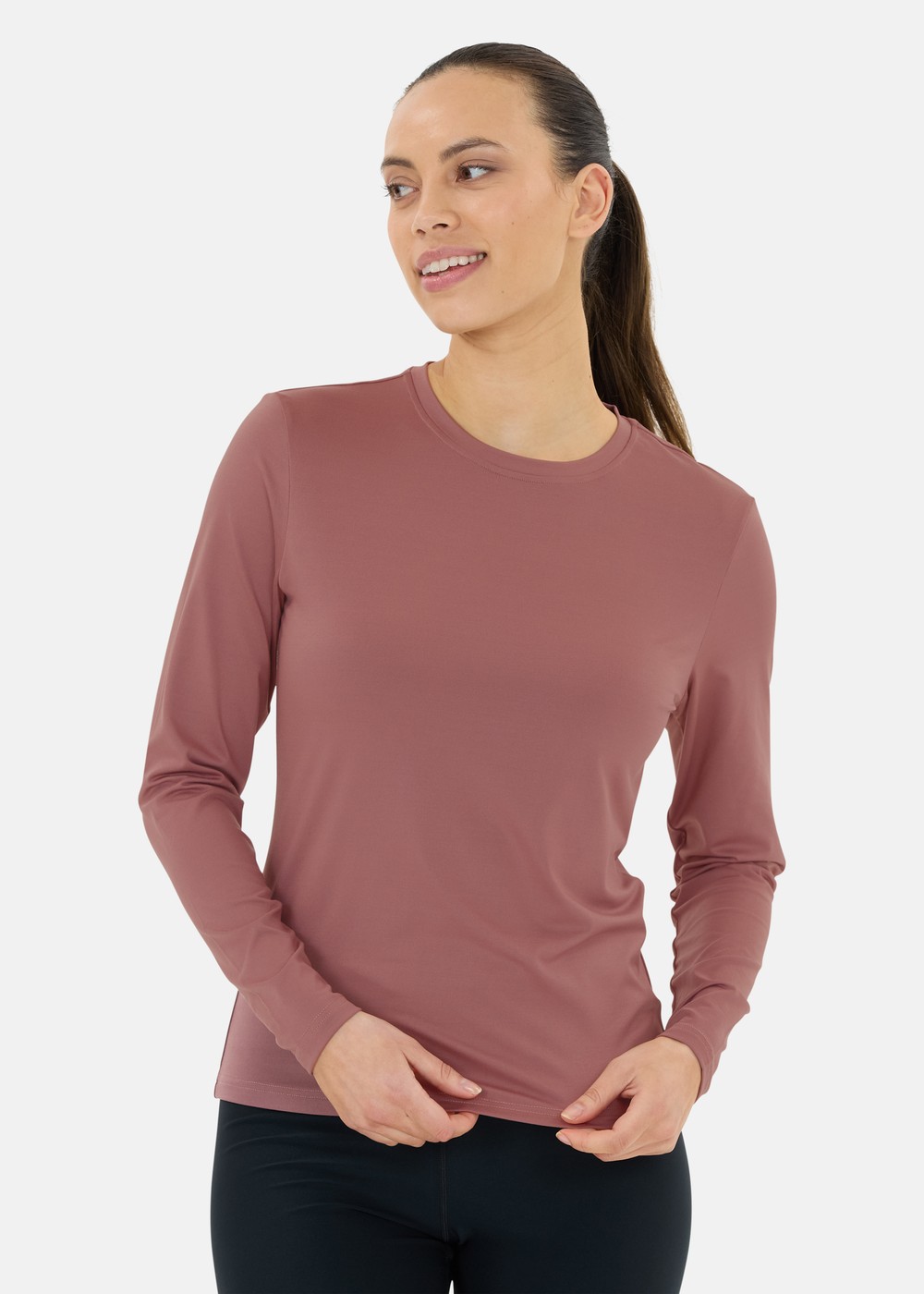 Almi W L/S Tee, Rose Taupe, 36, Tränings-t-shirts | Dam - Aktivitet - Träningskläder - Tränings-t-shirts | Padelspecialisterna