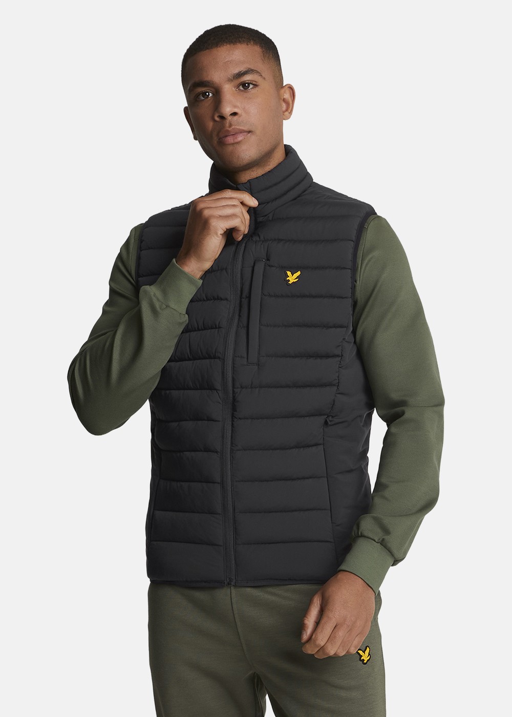 Stretch Lightweight Quilted Gi, Jet Black, S, Västar | Herr - Kläder - Jackor - Västar | Padelspecialisterna