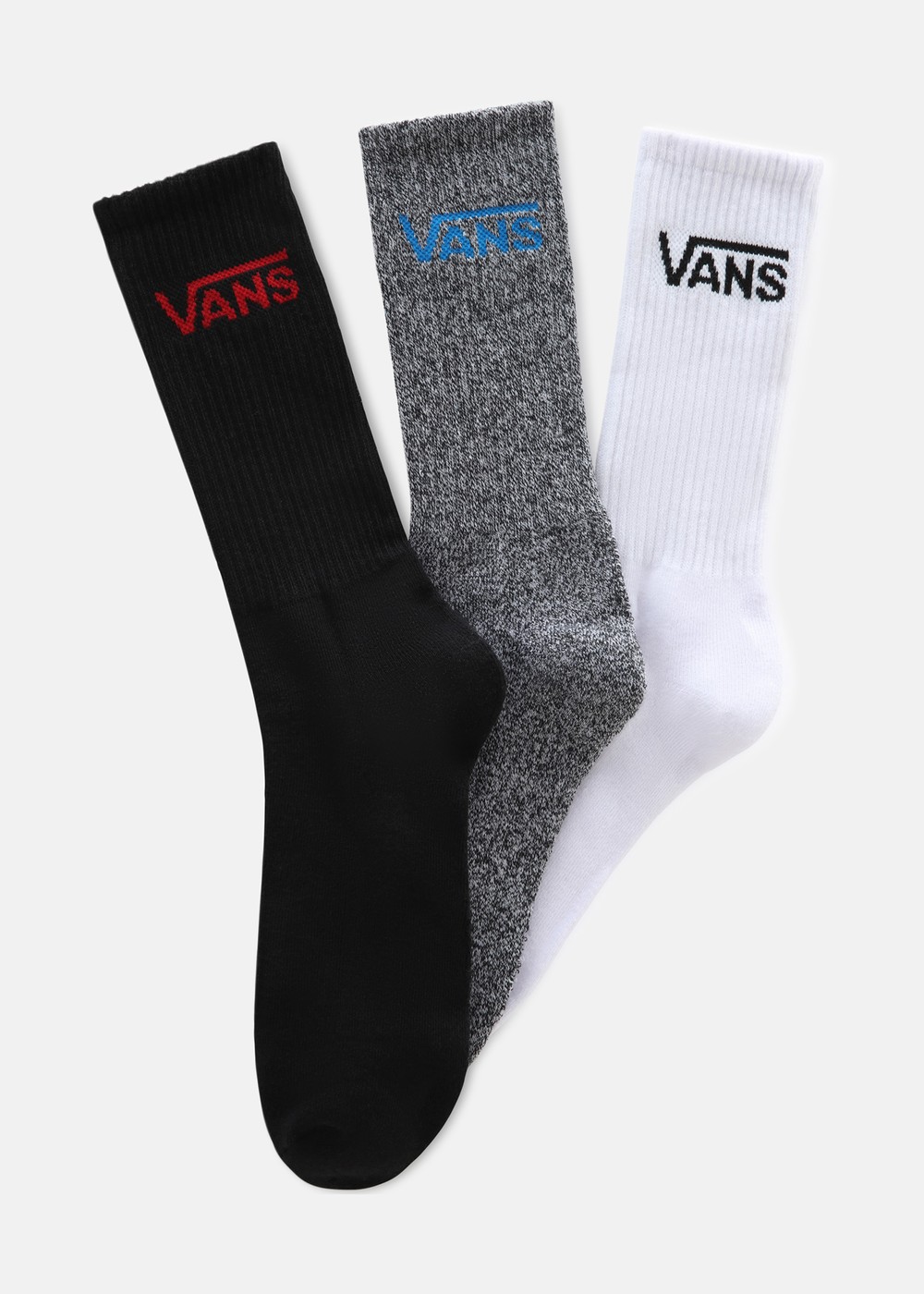 Mn Vans Crew (9-13, 3pk)-B, White/Multi, Onesize, Bomullsstrumpor | Dam - Kläder - Strumpor - Bomullsstrumpor | Padelspecialisterna