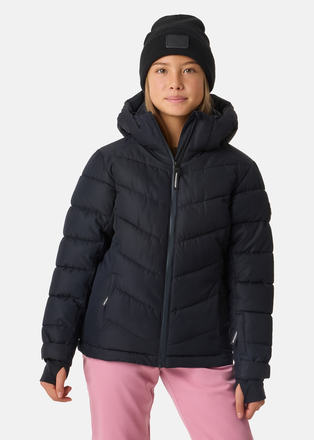 Cervinia Puffer Ski Jacket Jr, Black/Black, 130, Skidjackor | Junior - Kläder - Jackor - Skidjackor | Padelspecialisterna