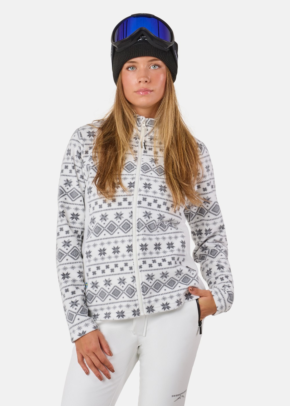 Idre Fleece Iii W, White/Grey, 36, Tröjor | Dam - Aktivitet - Outdoorkläder - Tröjor | Padelspecialisterna
