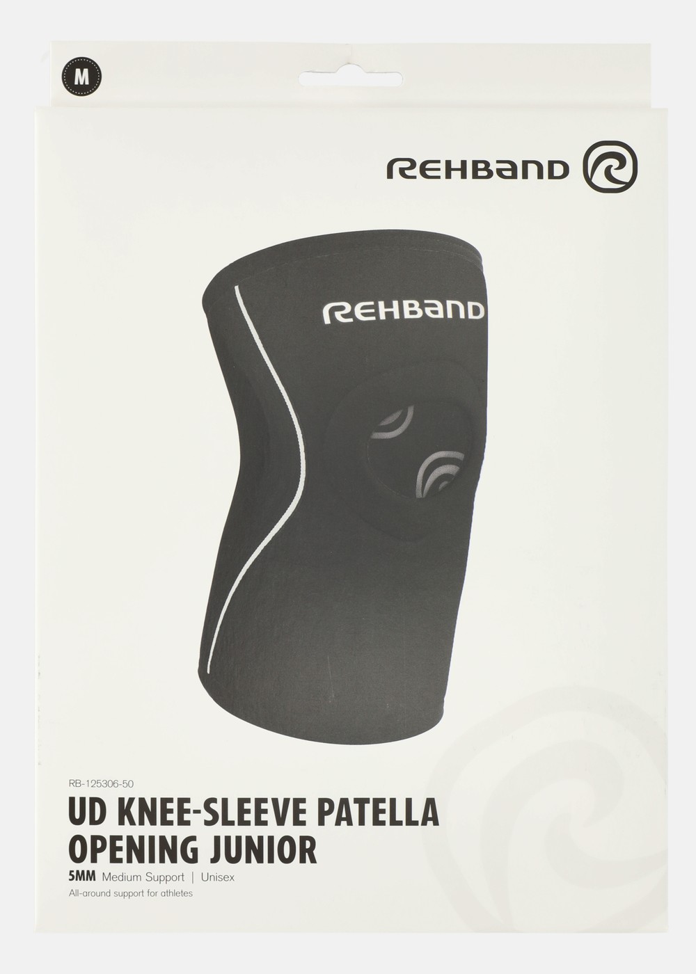 Ud Knee-Sleeve Patella Open Jr, Black, L,  Löpartillbehör