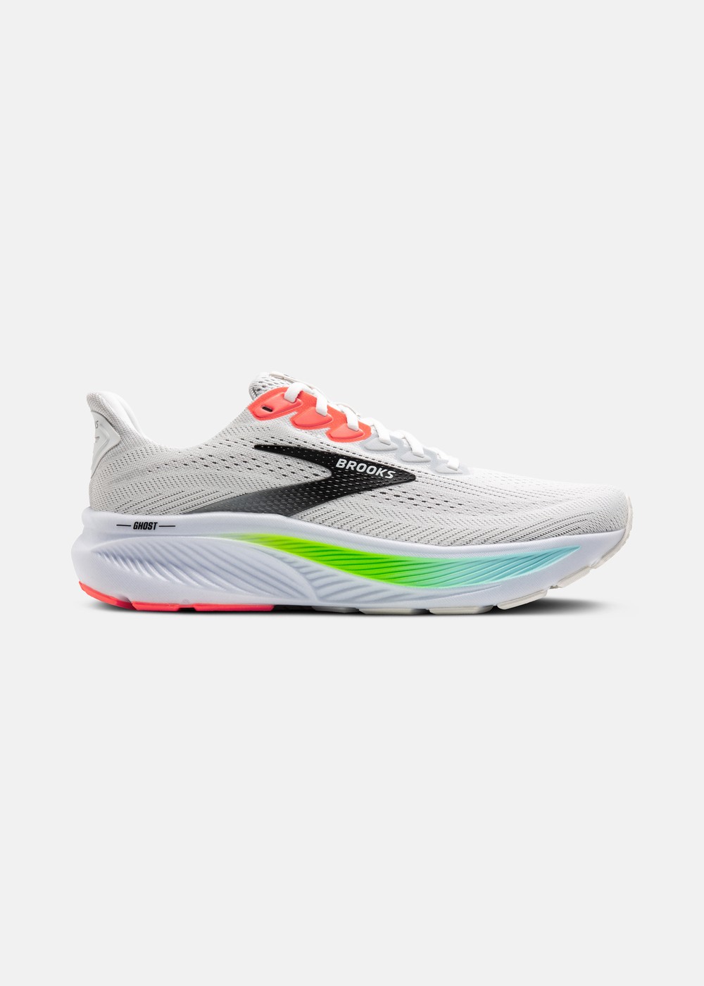 Ghost 17, White/Pink Clay/Gecko, 44.5 (US 10.5), Neutrala löparskor | Skor - Träningsskor - Löparskor - Neutrala löparskor | Padelspecialisterna