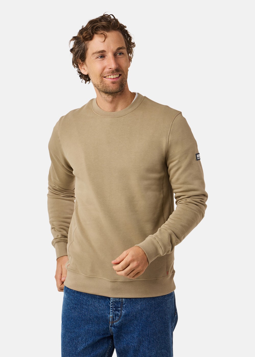 Guard Crew Neck, Khaki, M, Sweatshirts | Herr - Kläder - Tröjor - Sweatshirts | Padelspecialisterna