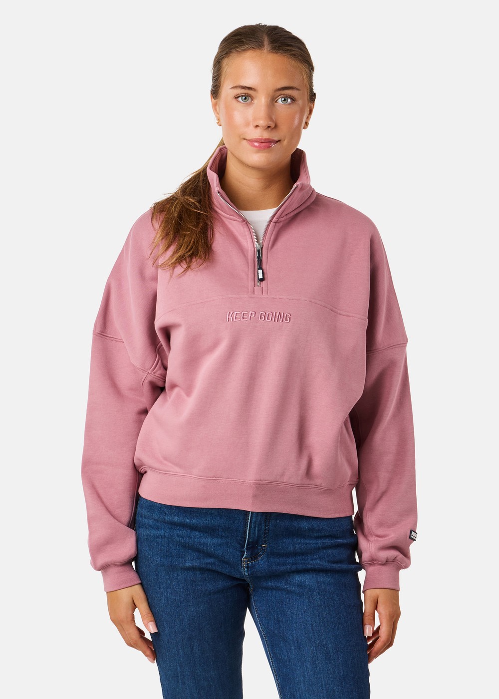 W oversize Sweater, Dusty pink, S, Sweatshirts | Dam - Kläder - Tröjor - Sweatshirts | Padelspecialisterna