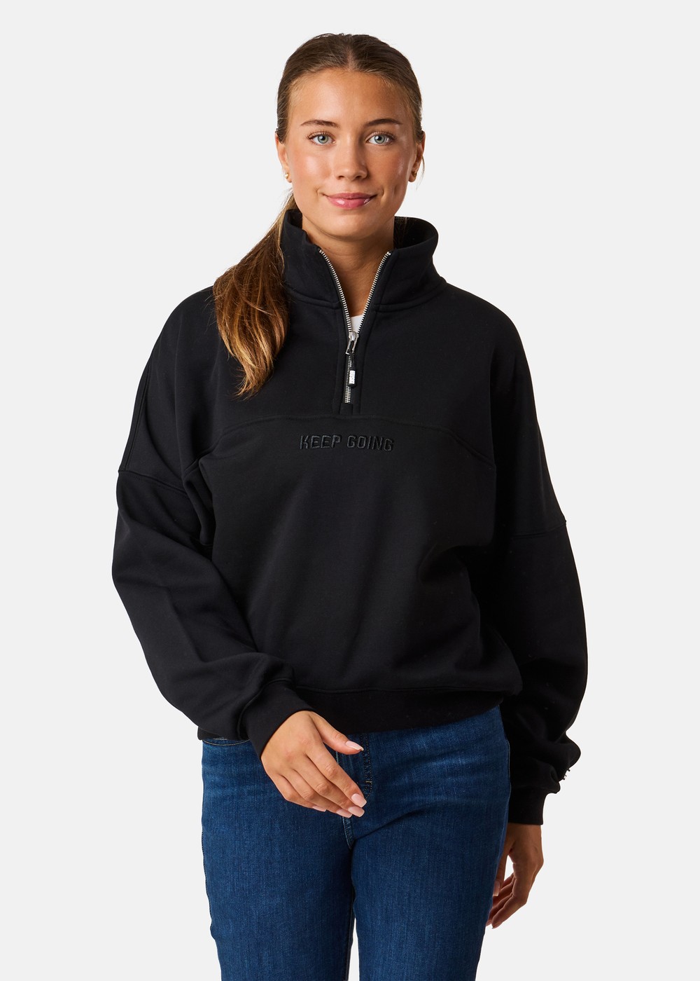W oversize Sweater, BLACK, M, Sweatshirts | Dam - Kläder - Tröjor - Sweatshirts | Padelspecialisterna