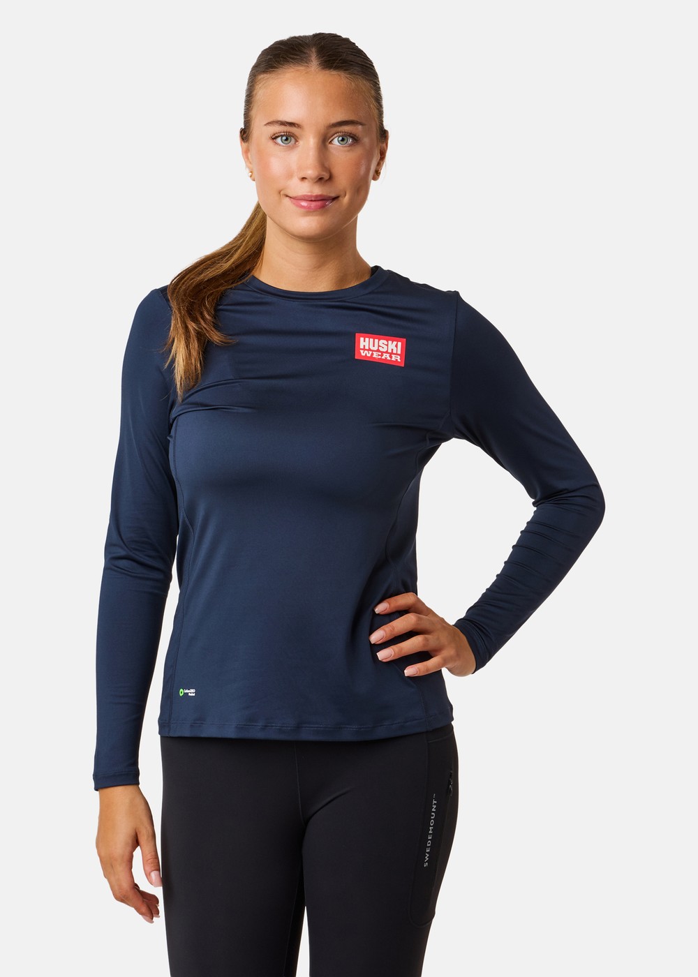 W Active Top LS, Navy Blue, M, Tränings-t-shirts | Dam - Aktivitet - Träningskläder - Tränings-t-shirts | Padelspecialisterna