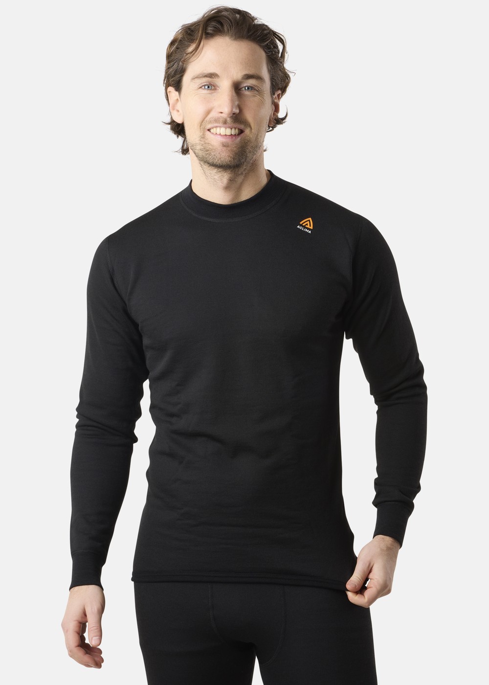 Hotwool Crewneck Unisex, Jet Black, L, Ullunderställ | Sport & aktivitet - Friluftsliv - Vandringskläder - Underställ - Ullunderställ | Padelspecialisterna