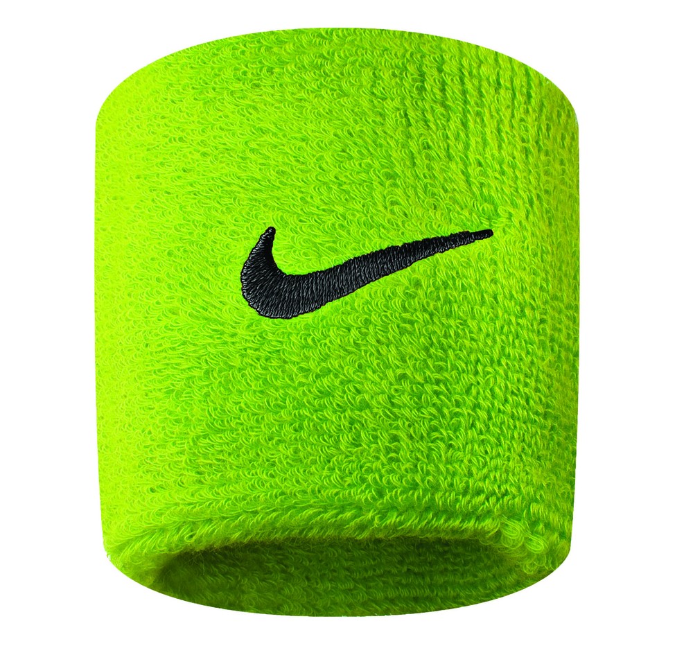 Nike Swoosh Wristbands 2 Pk, Atomic Green/Black, Onesize, Träningstillbehör | Herr - Aktivitet - Träningskläder - Träningstillbehör | Padelspecialisterna