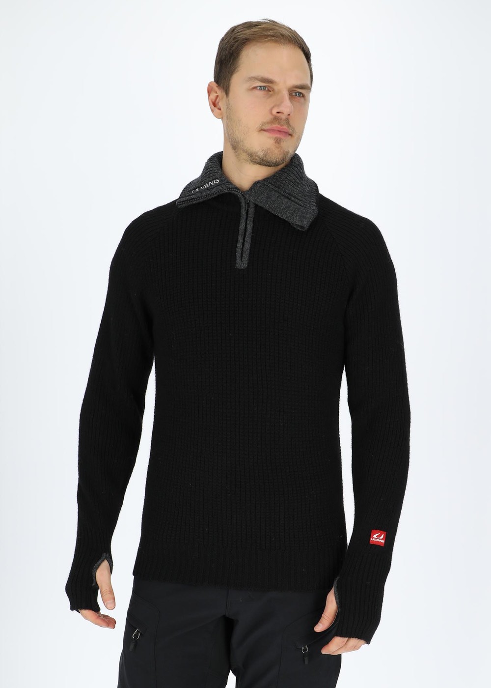 Rav Sweater With Zip, Black/Charcoal Melange, Xs, Mode | Mode | Padelspecialisterna