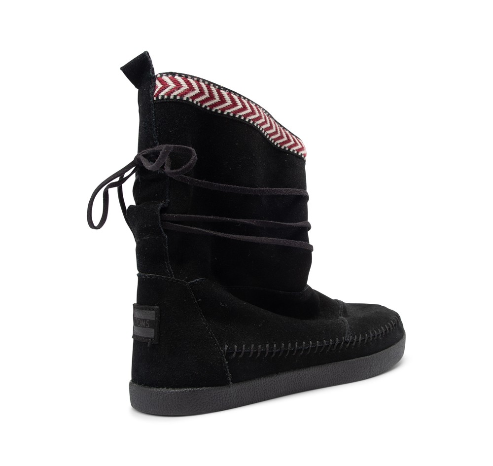 Toms nepal boots black hot sale suede