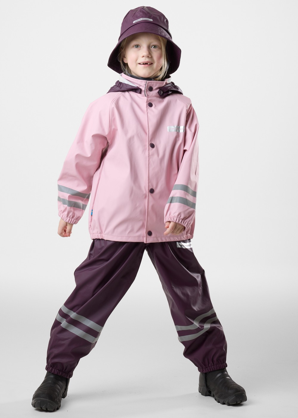 Rusk Rain Set Jr, Lt Pink/Plum, 100, Byxor | Junior - KlÀder - Byxor | Padelspecialisterna