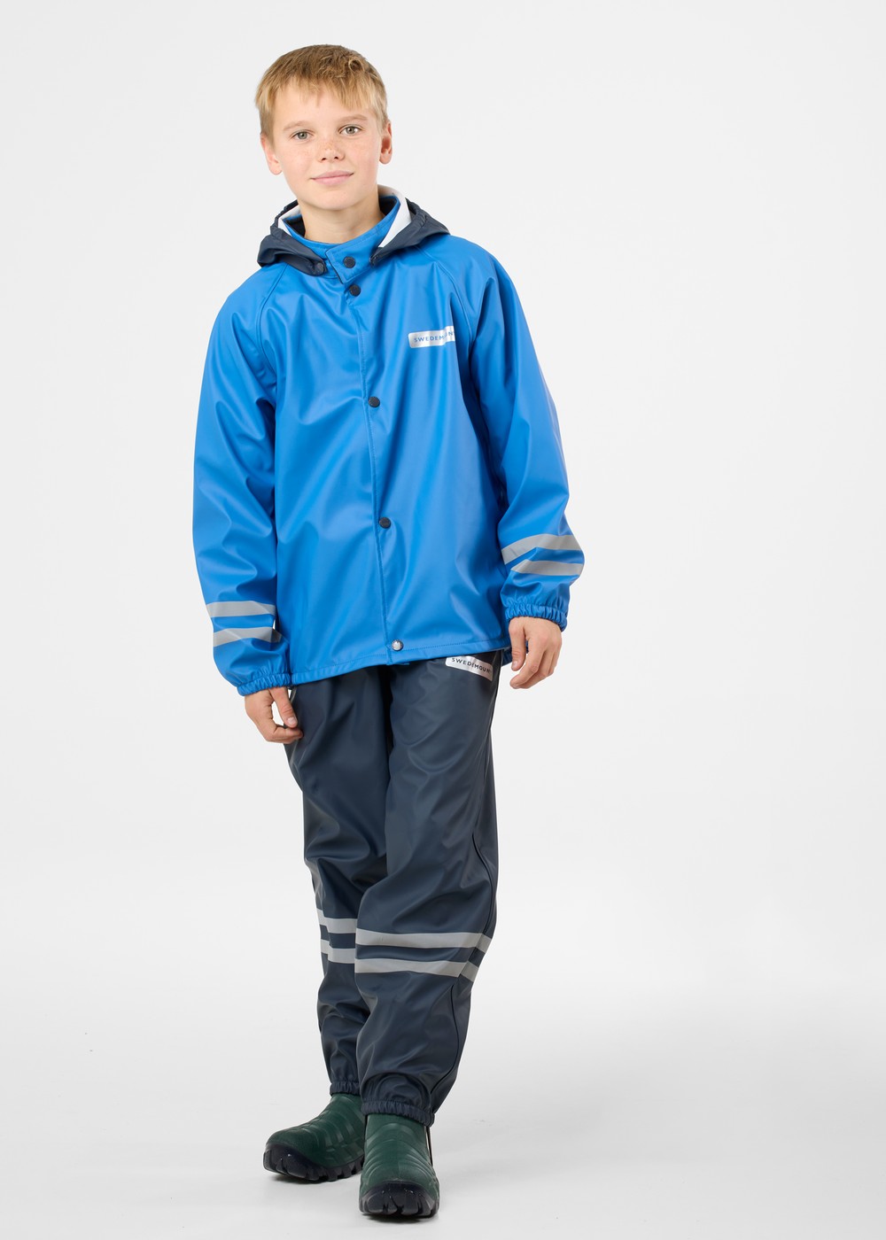 Rusk Rain Set Jr, Blue/Dk Navy, 110, Byxor | Junior - KlÀder - Byxor | Padelspecialisterna
