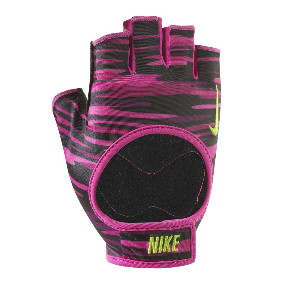 Nike Womens Fit Training Glov, Vivid Pink/Black/Volt, Xs, Träningstillbehör | Dam - Aktivitet - Träningskläder - Träningstillbehör | Padelspecialisterna