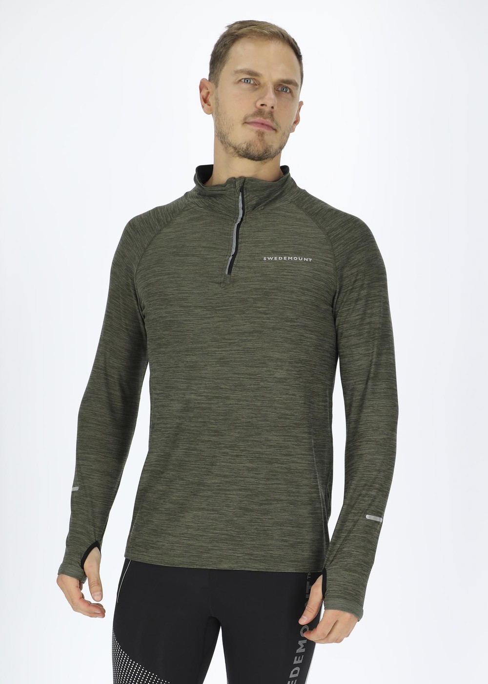 Multi Halfzip, Olive Melange/Black, Xl, Sweatshirts | Herr - Kläder - Tröjor - Sweatshirts | Padelspecialisterna