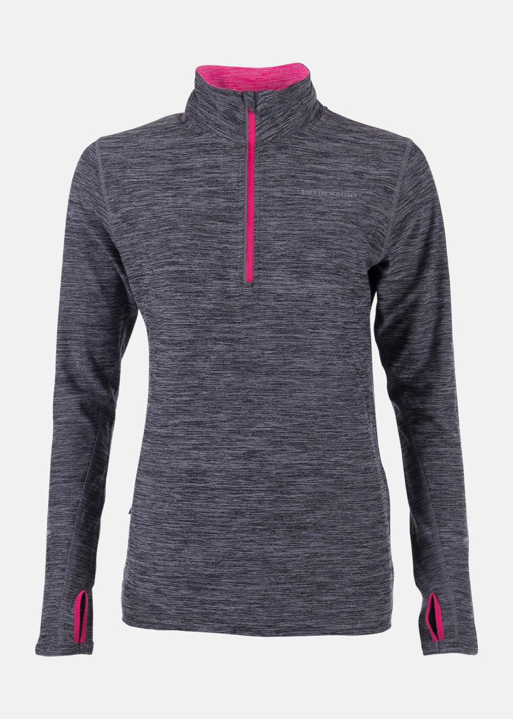 Multi Halfzip W, Dk Grey Melange/Pink, 34, Sweatshirts | Dam - KlÀder - Tröjor - Sweatshirts | Padelspecialisterna