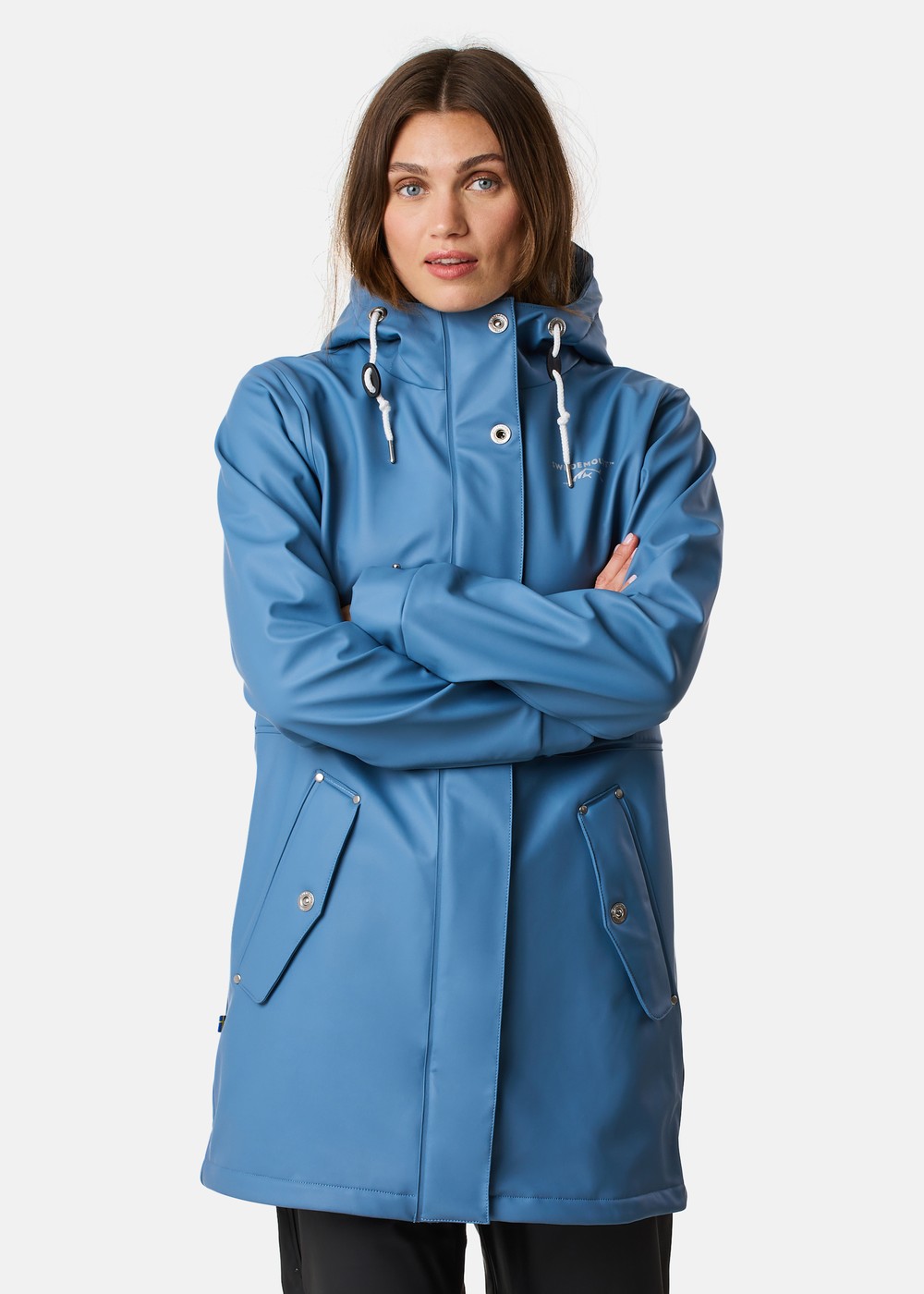 Lammö Coat W, Dusty Denim Blue, 46, Regnjackor | Dam - Kläder - Regnkläder - Regnjackor | Padelspecialisterna