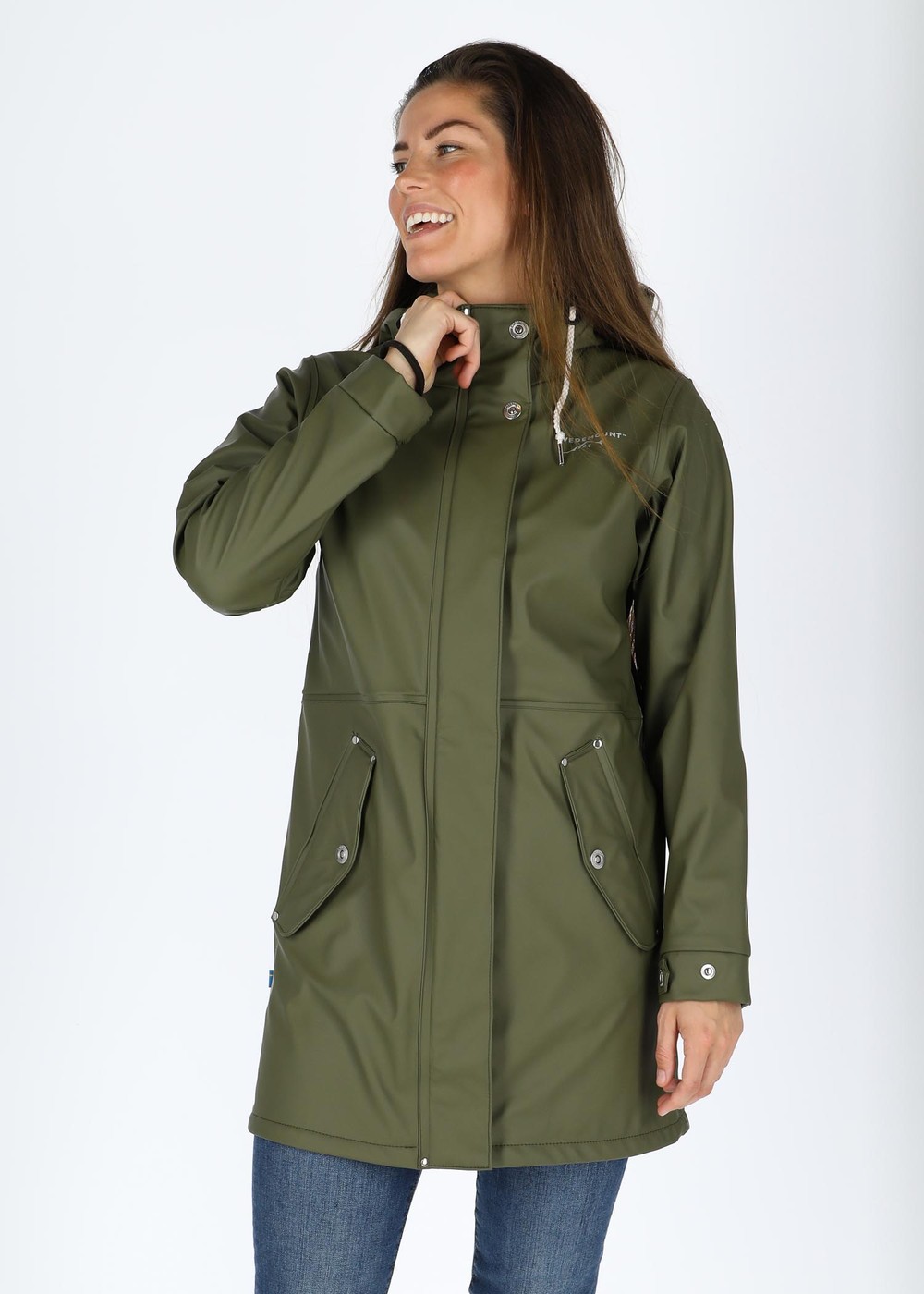 Lammö Coat W, Olive, 46, Regnjackor | Dam - Kläder - Regnkläder - Regnjackor | Padelspecialisterna