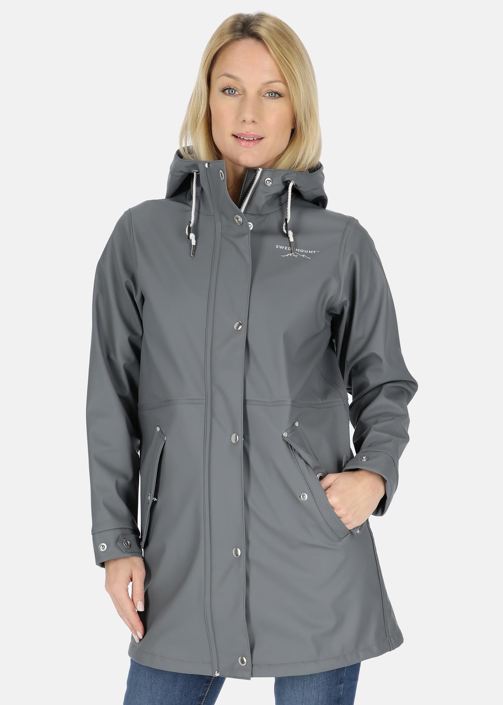 Lammö Coat W, Grey, 44, Regnjackor | Dam - Kläder - Regnkläder - Regnjackor | Padelspecialisterna