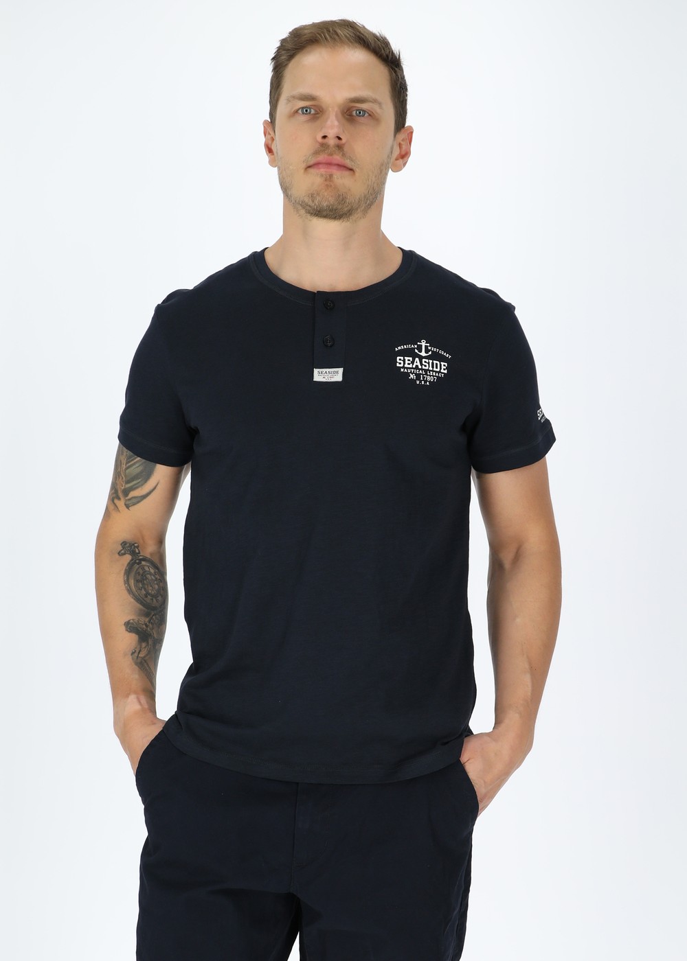 Coos Bay Tee, Navy, M, Strandkläder | Herr - Kläder - Badkläder - Strandkläder | Padelspecialisterna