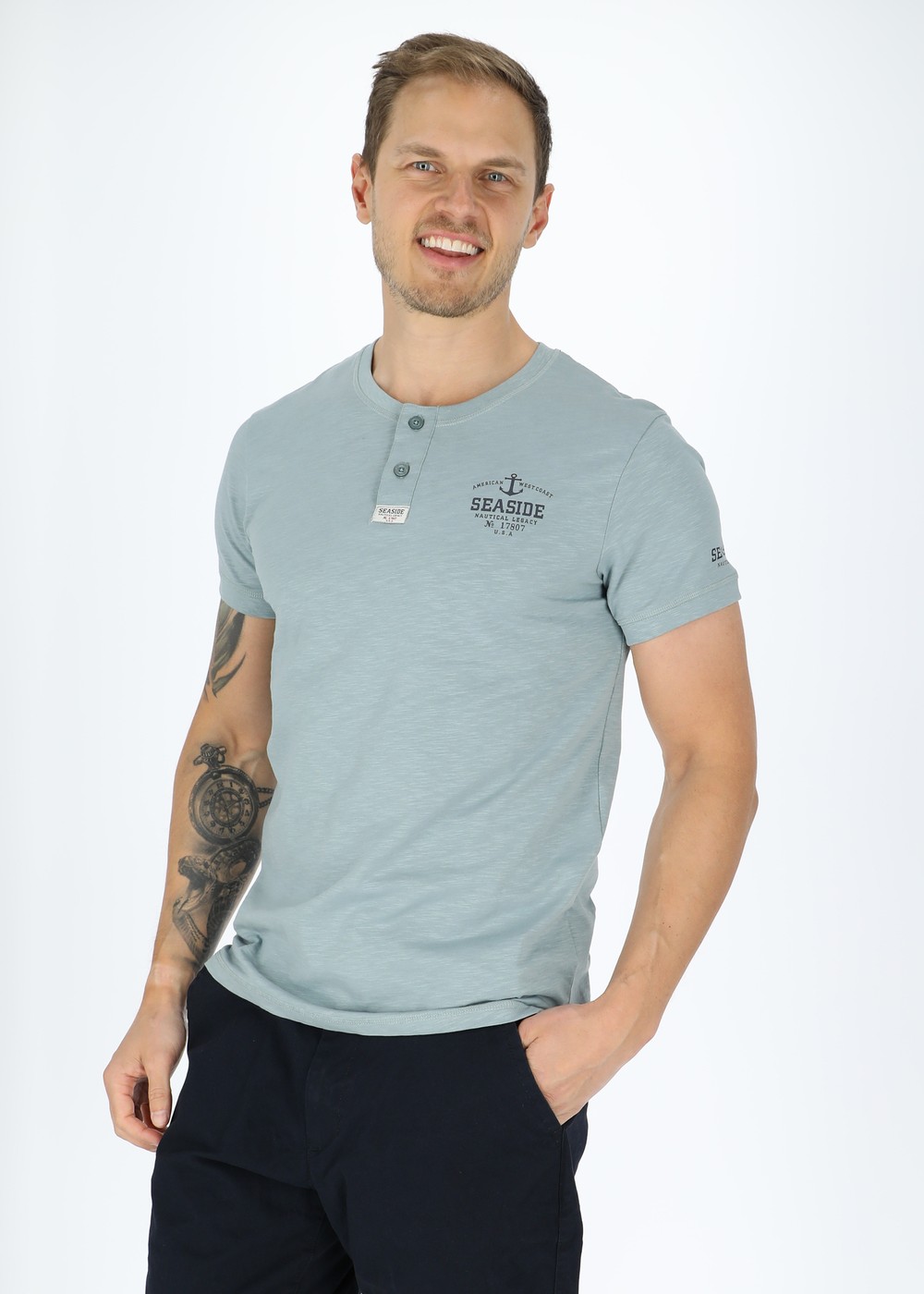 Coos Bay Tee, Sage Green, Xl, Strandkläder | Herr - Kläder - Badkläder - Strandkläder | Padelspecialisterna