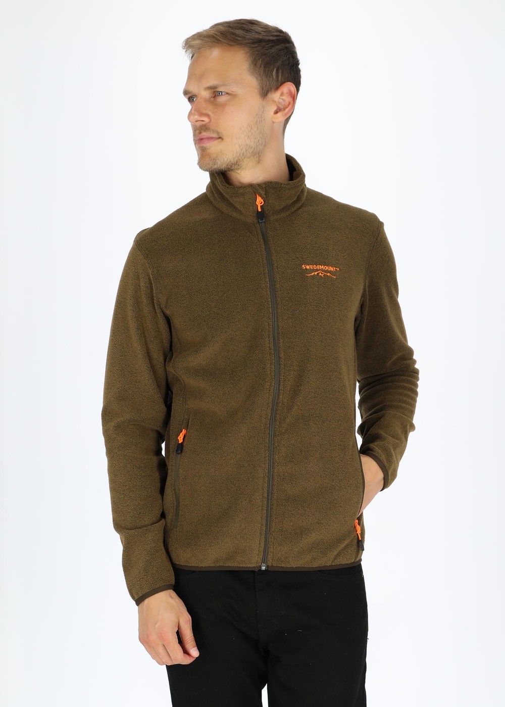 Tromsö Fleece, Forest Green Melange/Orange, 2xl, Fleecetröjor | Herr - KlÀder - Tröjor - Fleecetröjor | Padelspecialisterna
