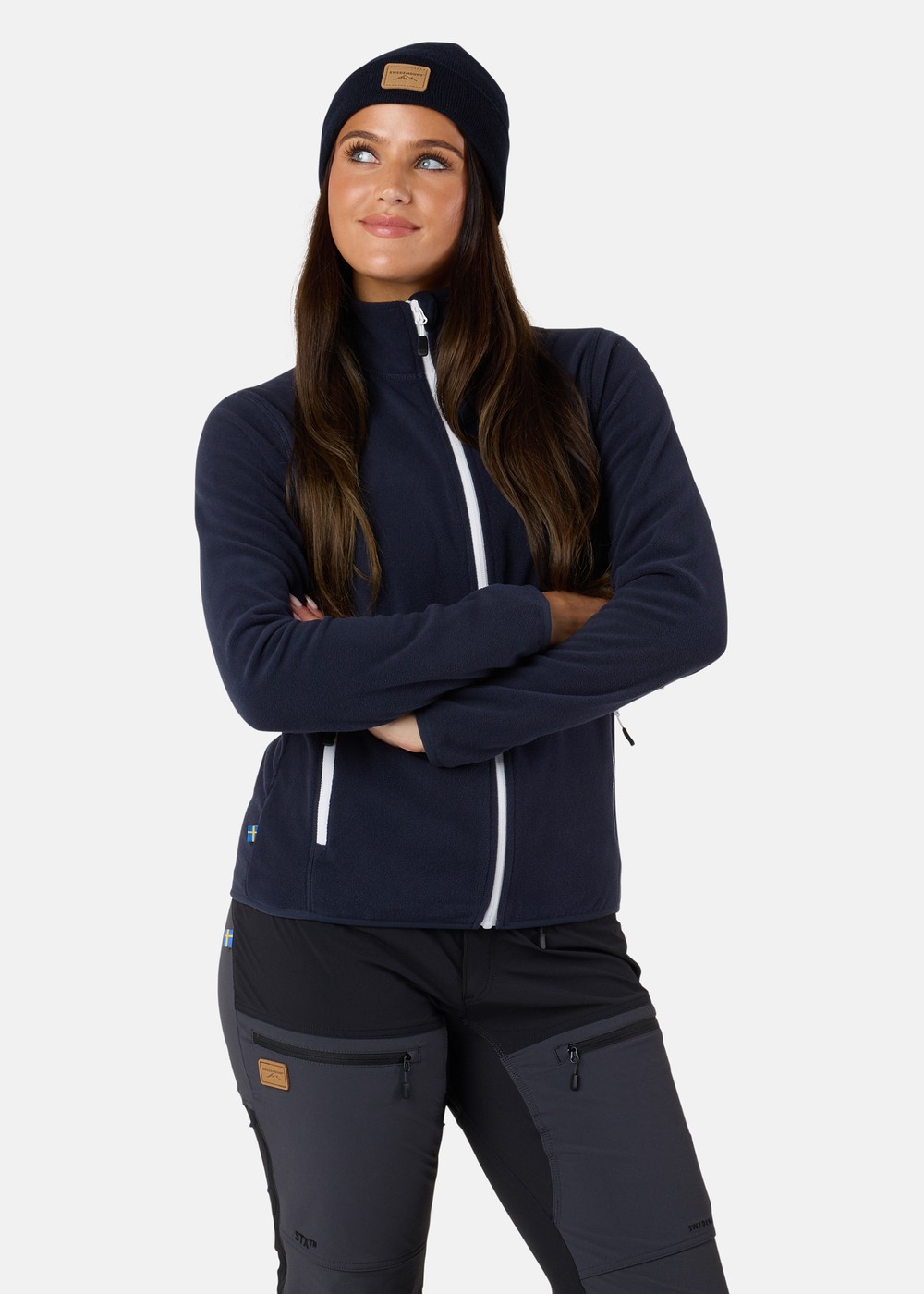 Stryn Fleece W, Dk Navy/White, 48, Fleecetröjor | Dam - KlÀder - Tröjor - Fleecetröjor | Padelspecialisterna