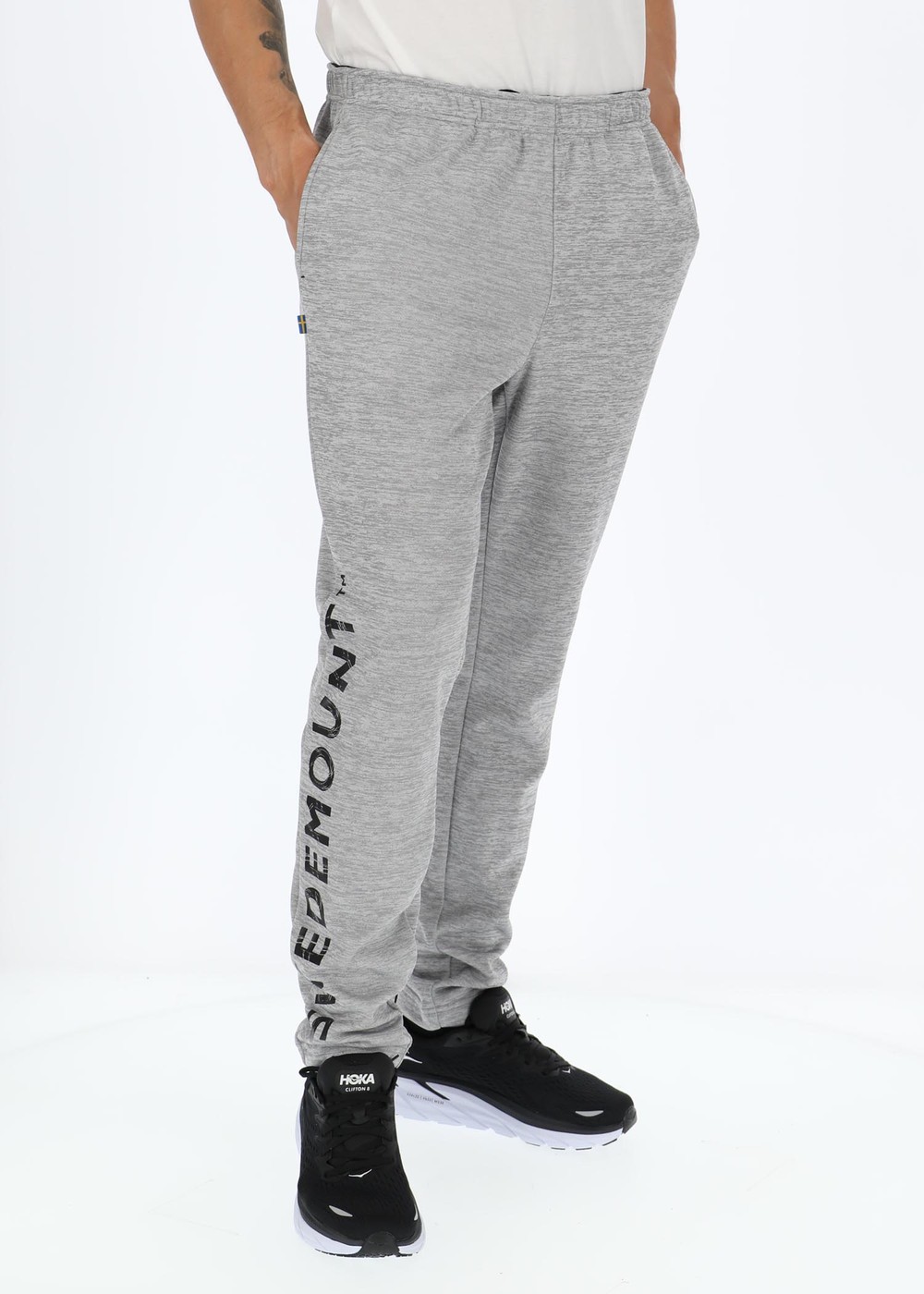 Training Logo Pants, Lt Greymelange/Charcoal Mel, S, Vardagsbyxor | Herr - Kläder - Byxor - Vardagsbyxor | Padelspecialisterna