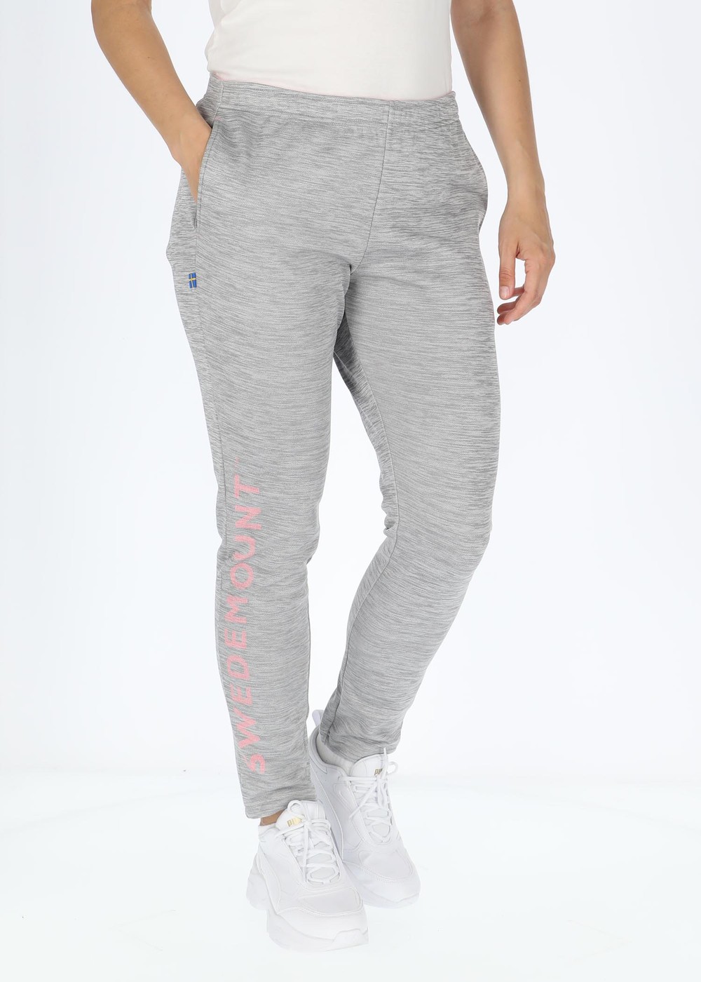 Training Logo Pants W, Lt Greymelange/Lt Pink, 46, Sweatpants | Dam - Kläder - Byxor - Sweatpants | Padelspecialisterna