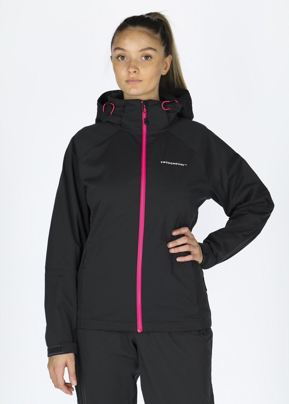 On Course Jacket W, Charcoal/Fresh Pink, 40, Regnjackor | Dam - Kläder - Regnkläder - Regnjackor | Padelspecialisterna