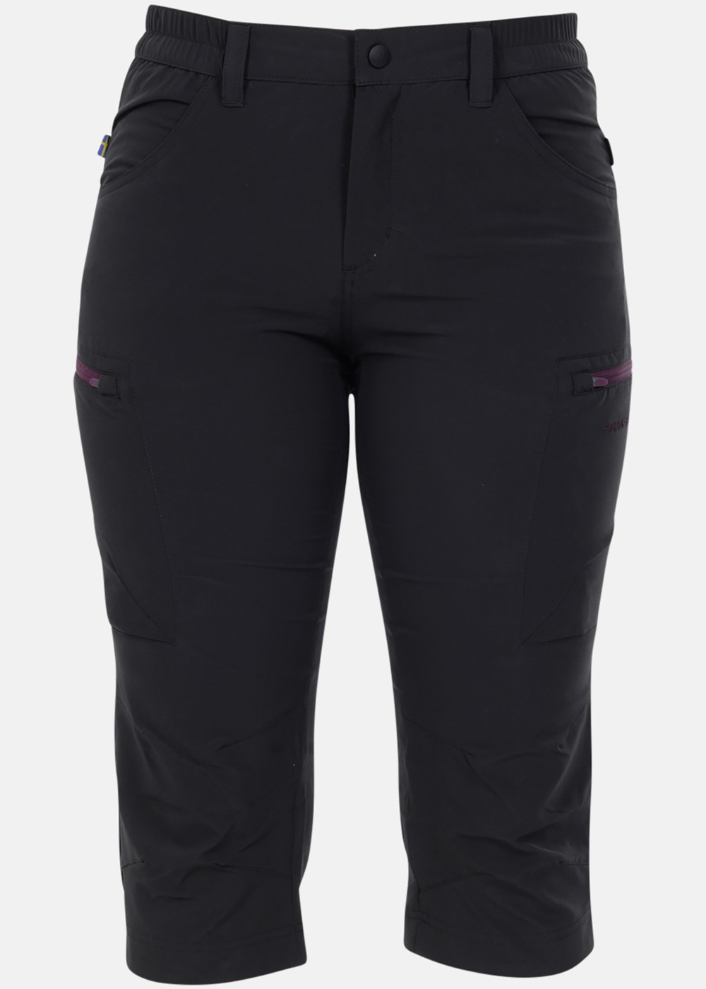 Glittertind 3/4 Pants W, Black/Burgundy, 36, Vandringsbyxor | Dam - Kläder - Byxor - Vandringsbyxor | Padelspecialisterna