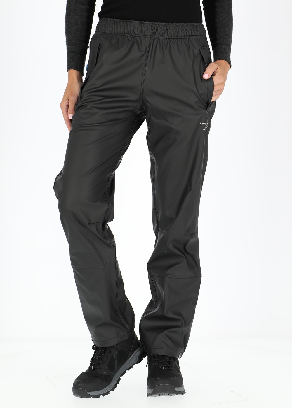 VÀderöarna Pants W, Black/Black, 50, Regnbyxor | Dam - KlÀder - RegnklÀder - Regnbyxor | Padelspecialisterna